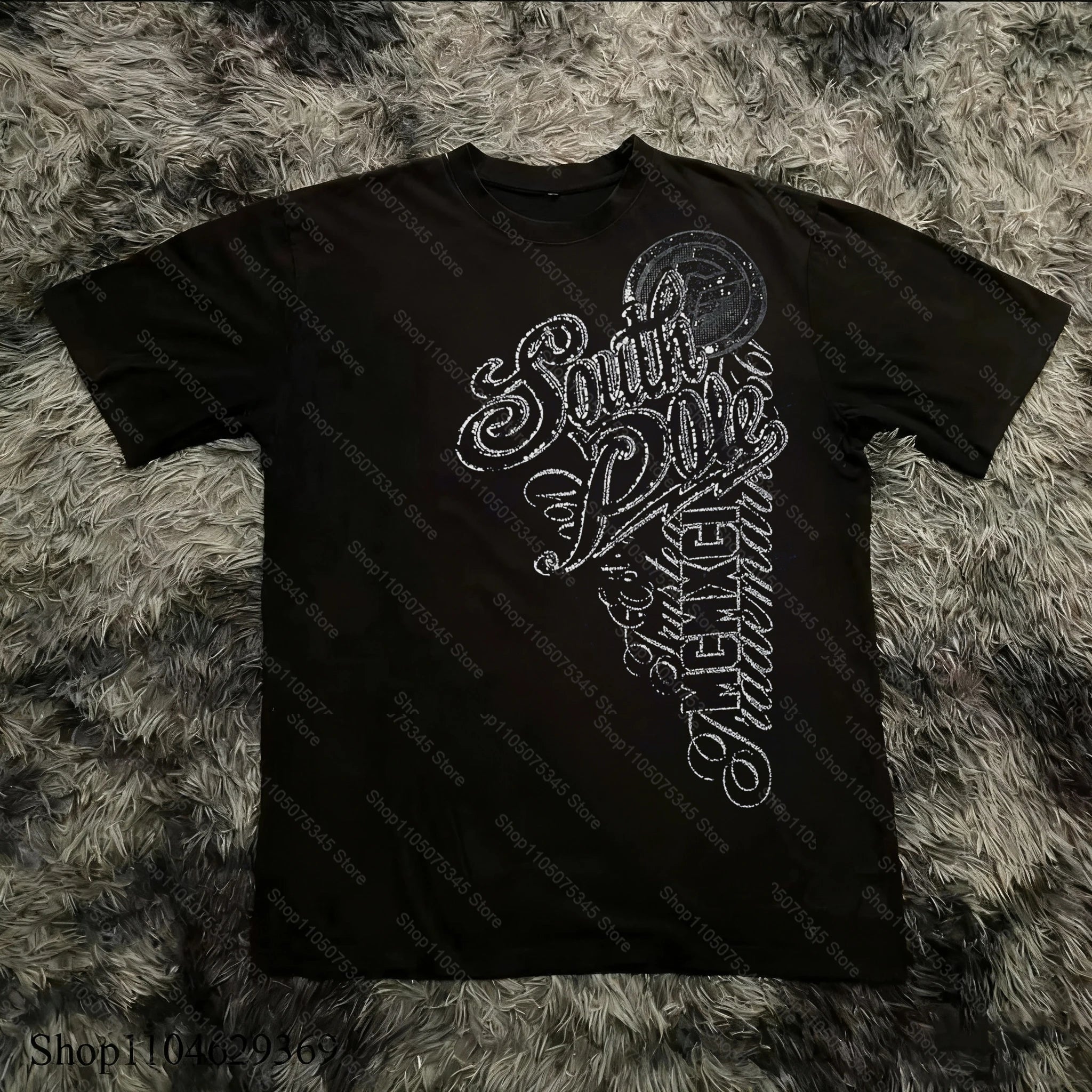 Classic Y2K Gothic Style T-shirt Print Oversized T Shirt High Street Shirts Gothic Round Neck Cotton Tops New Mens Women T Shirt