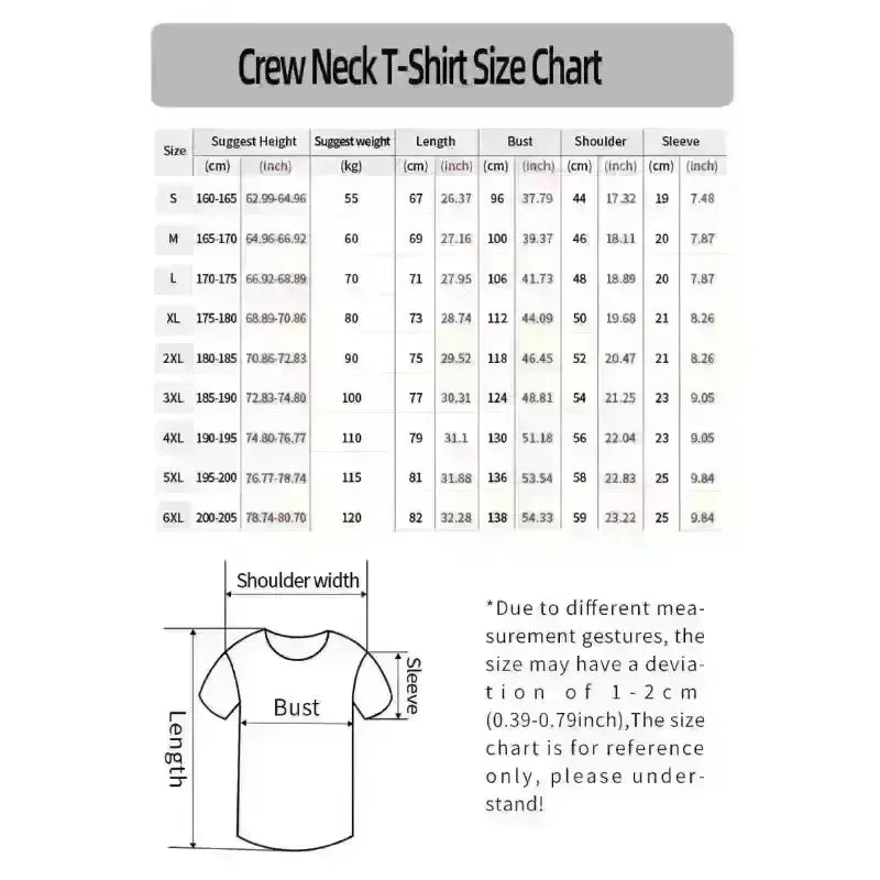 Classic Gothic Style T-shirt Print Oversized T Shirt High Street Shirts Gothic Round Neck  Tops New Mens Women Kid T Shirt