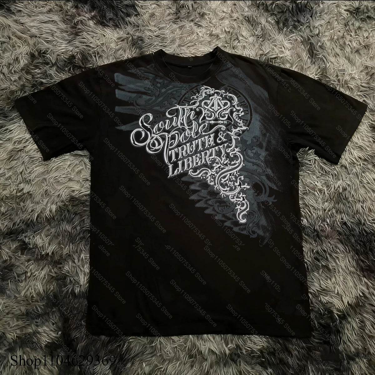 Classic Y2K Gothic Style T-shirt Print Oversized T Shirt High Street Shirts Gothic Round Neck Cotton Tops New Mens Women T Shirt