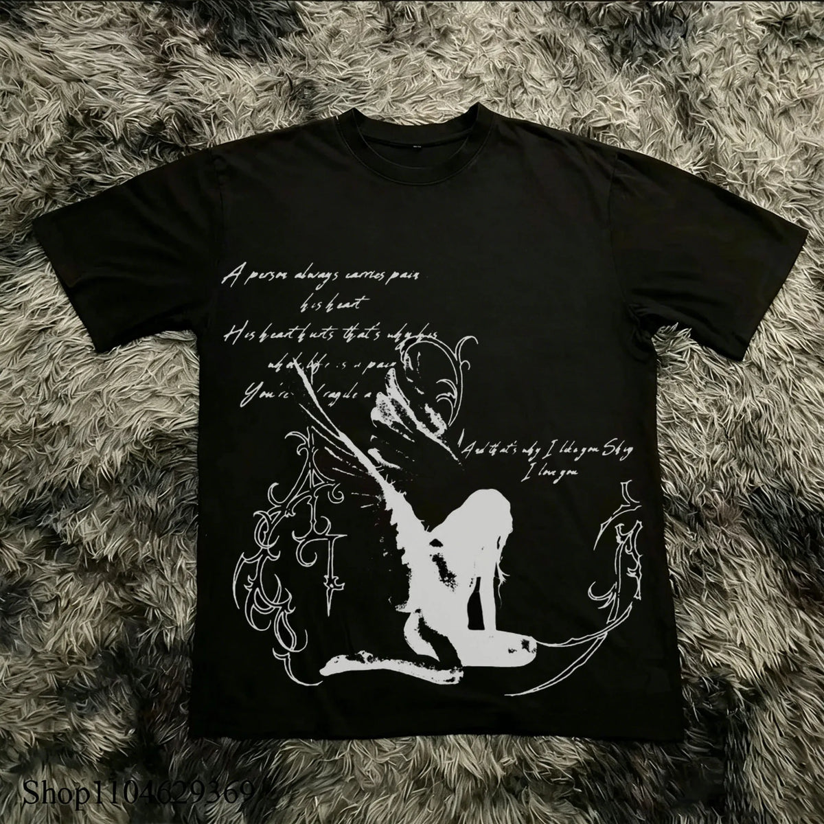 Classic Y2K Gothic Style High Street T-shirt Print Oversized T Shirt Harajuku Round Neck Cotton Tops 2026 Summer Men Women Tops