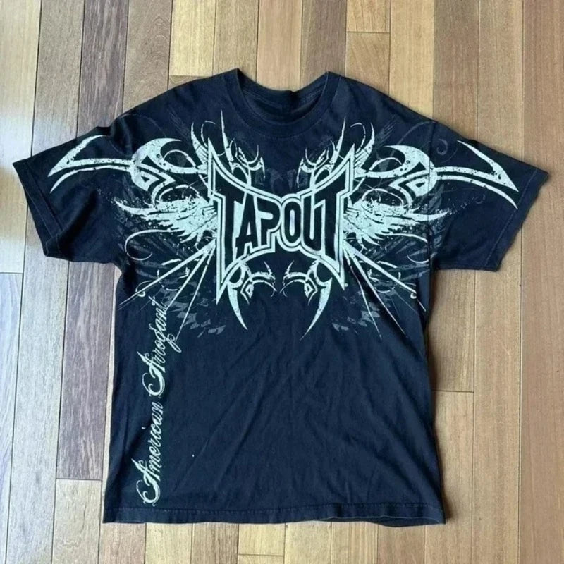 Classic Y2K Gothic Style T-shirt child Oversized T Shirt High Street Shirts Gothic Round Neck  TopsNew Mens Women Child  T Shirt