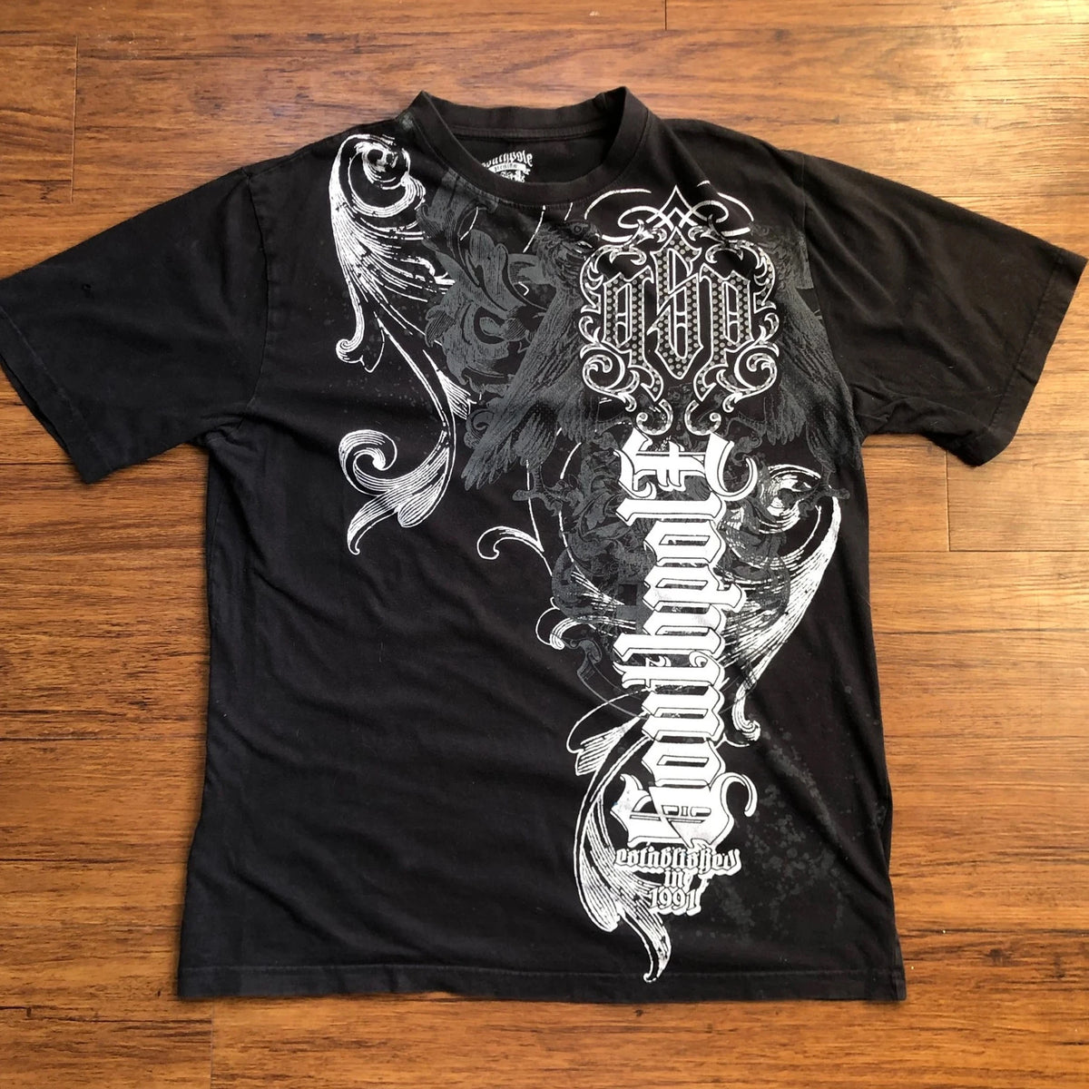 Classic Y2K Gothic Style T-shirt Print Oversized T Shirt High Street Shirts Gothic Round Neck Cotton Tops New Mens Women T Shirt