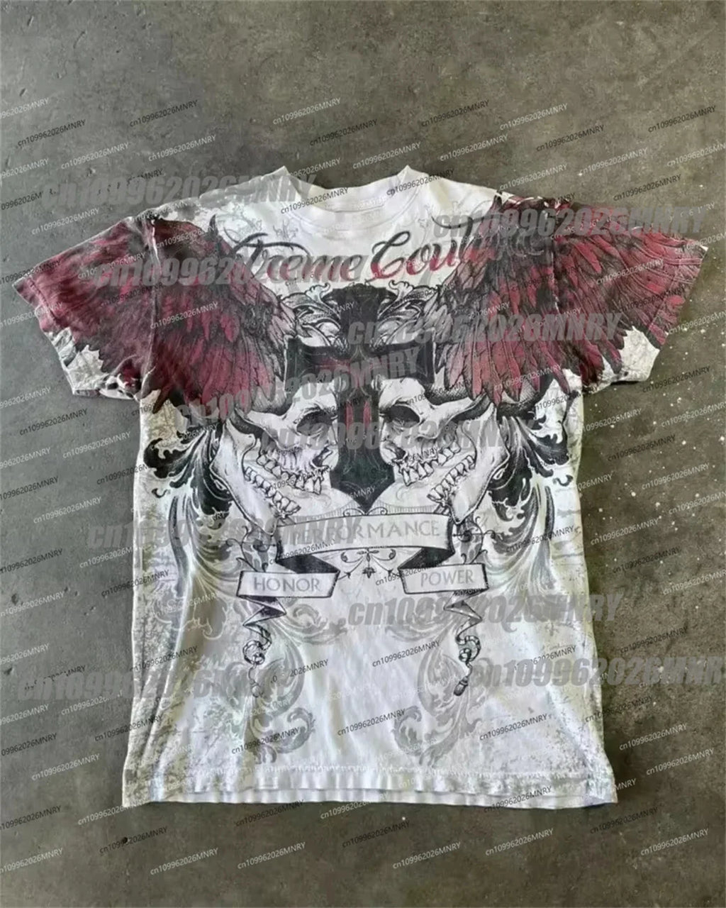 New High Street Kid Shirts Y2K Mens Graphic Print Oversized T Shirt Harajuku Gothic Round Neck Cotton Tops New Mens T Shirt