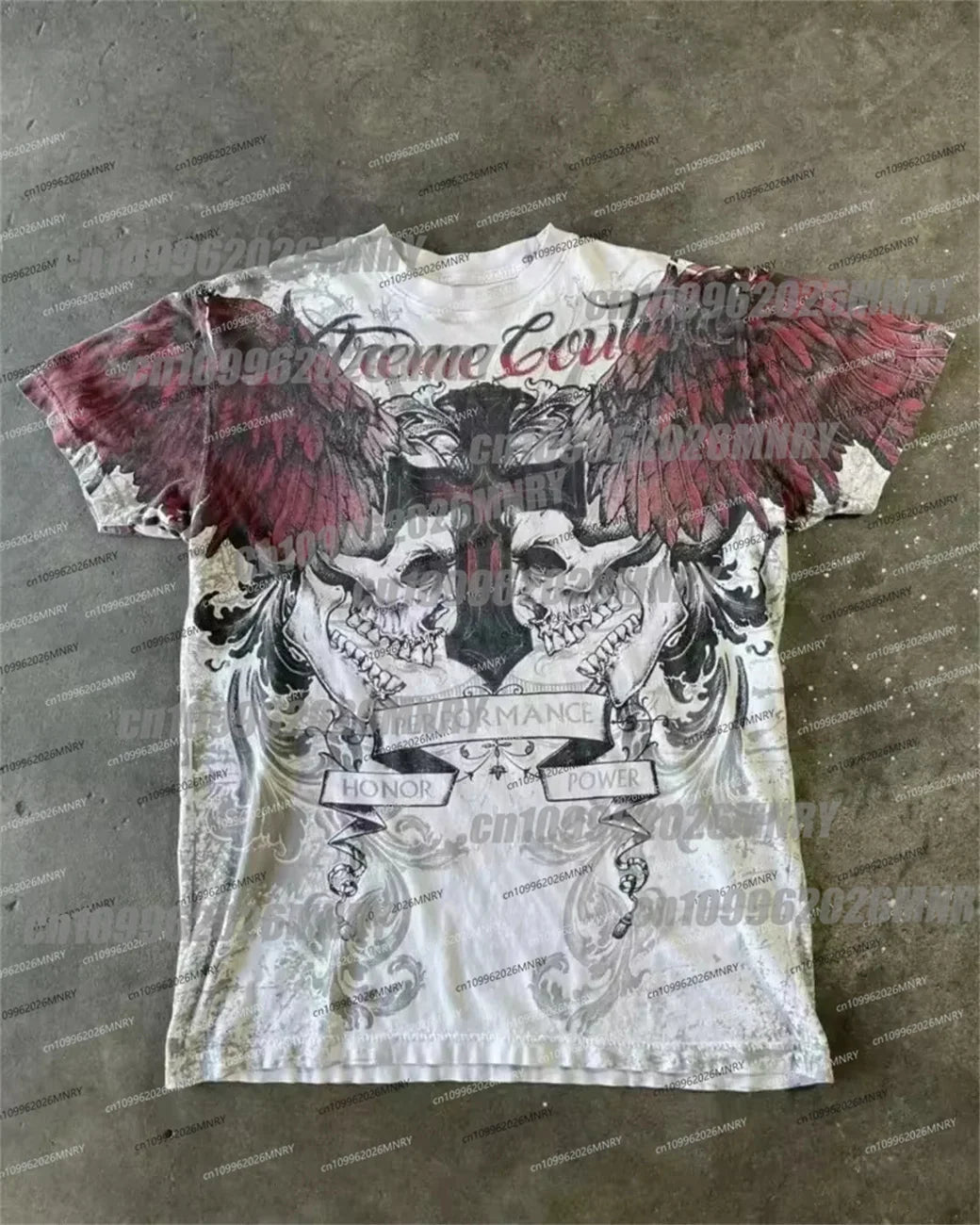 New High Street Kid Shirts Y2K Mens Graphic Print Oversized T Shirt Harajuku Gothic Round Neck Cotton Tops New Mens T Shirt