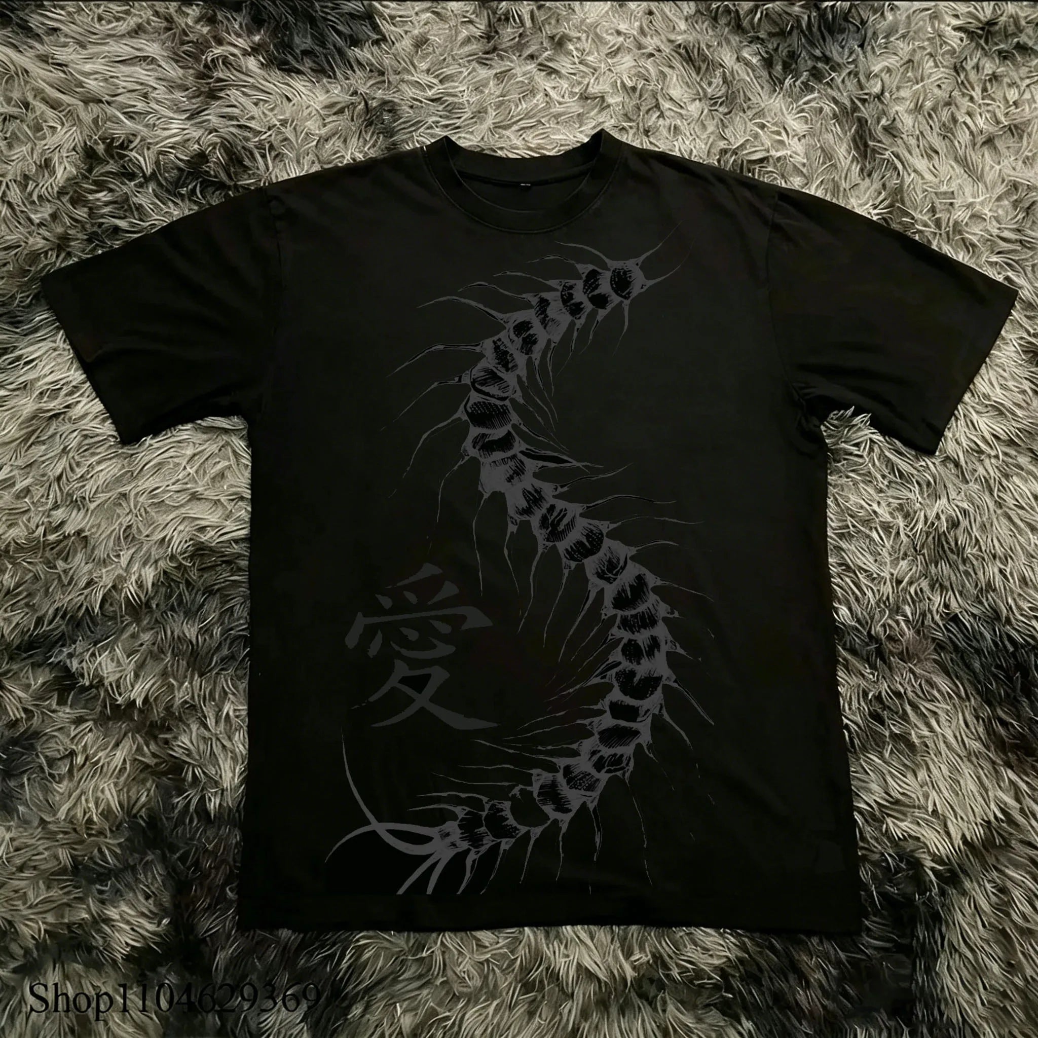 Classic Y2K Gothic Style High Street T-shirt Print Oversized T Shirt Harajuku Round Neck Cotton Tops 2026 Summer Men Women Tops